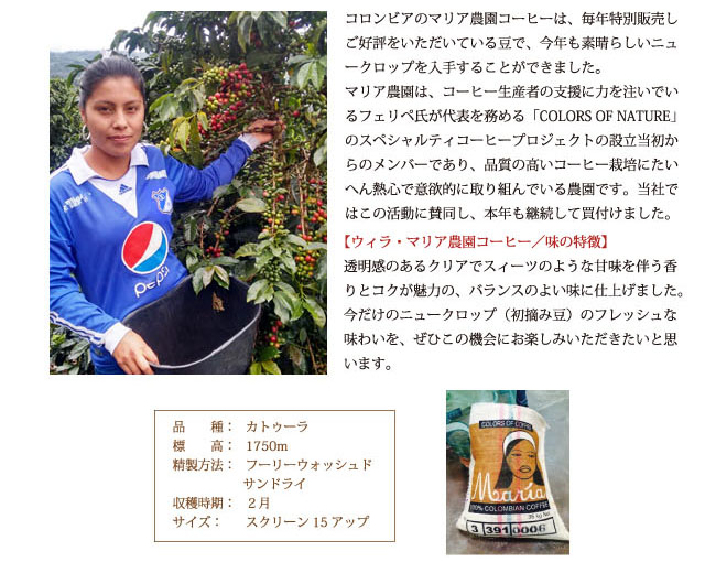 コロンビアコーヒー マリア農園002