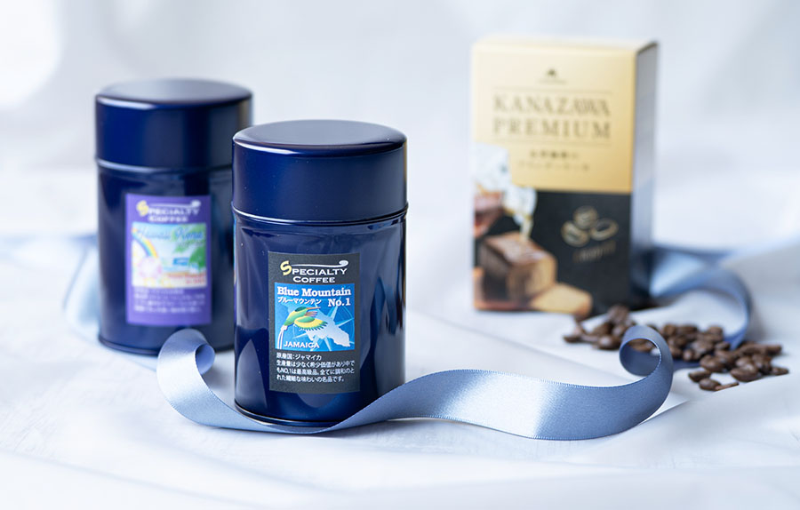 高級コーヒーギフト　２缶イメージ＆ケーキ900